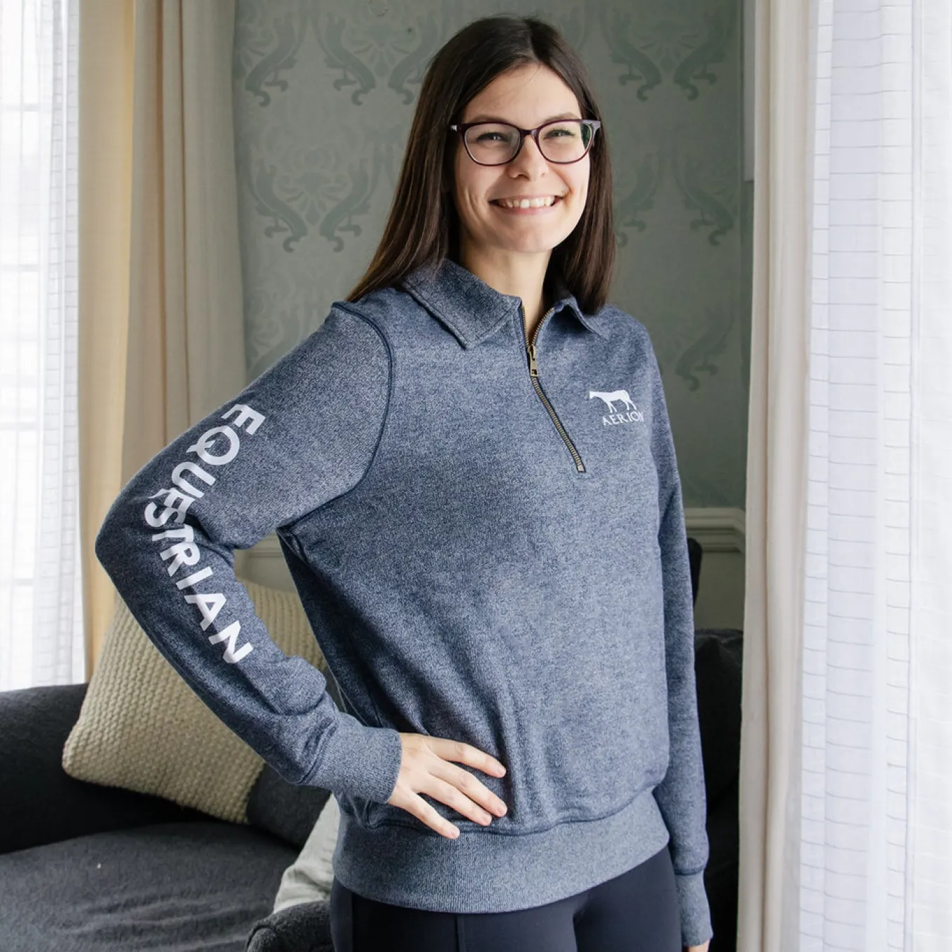 Aerion Equestrian Quarter Zip Polo Sweatshirt