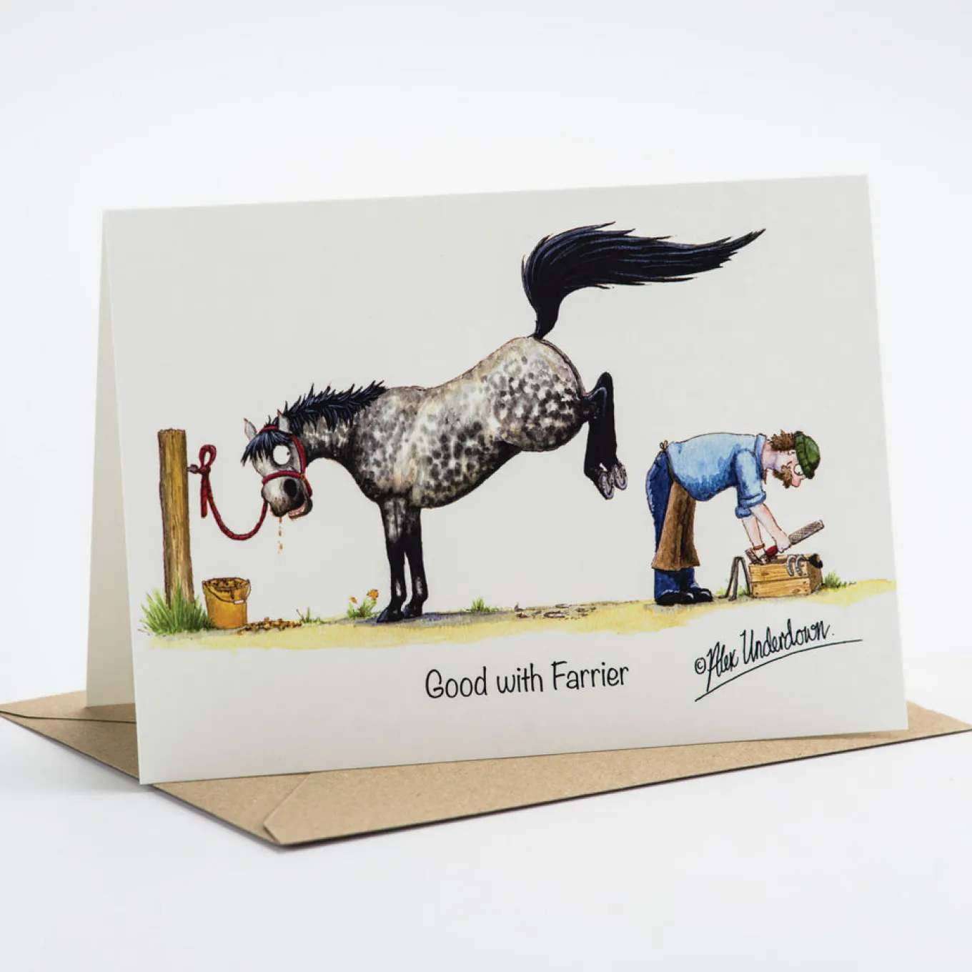 Alex Underdown Good With Farrier Greeting Card