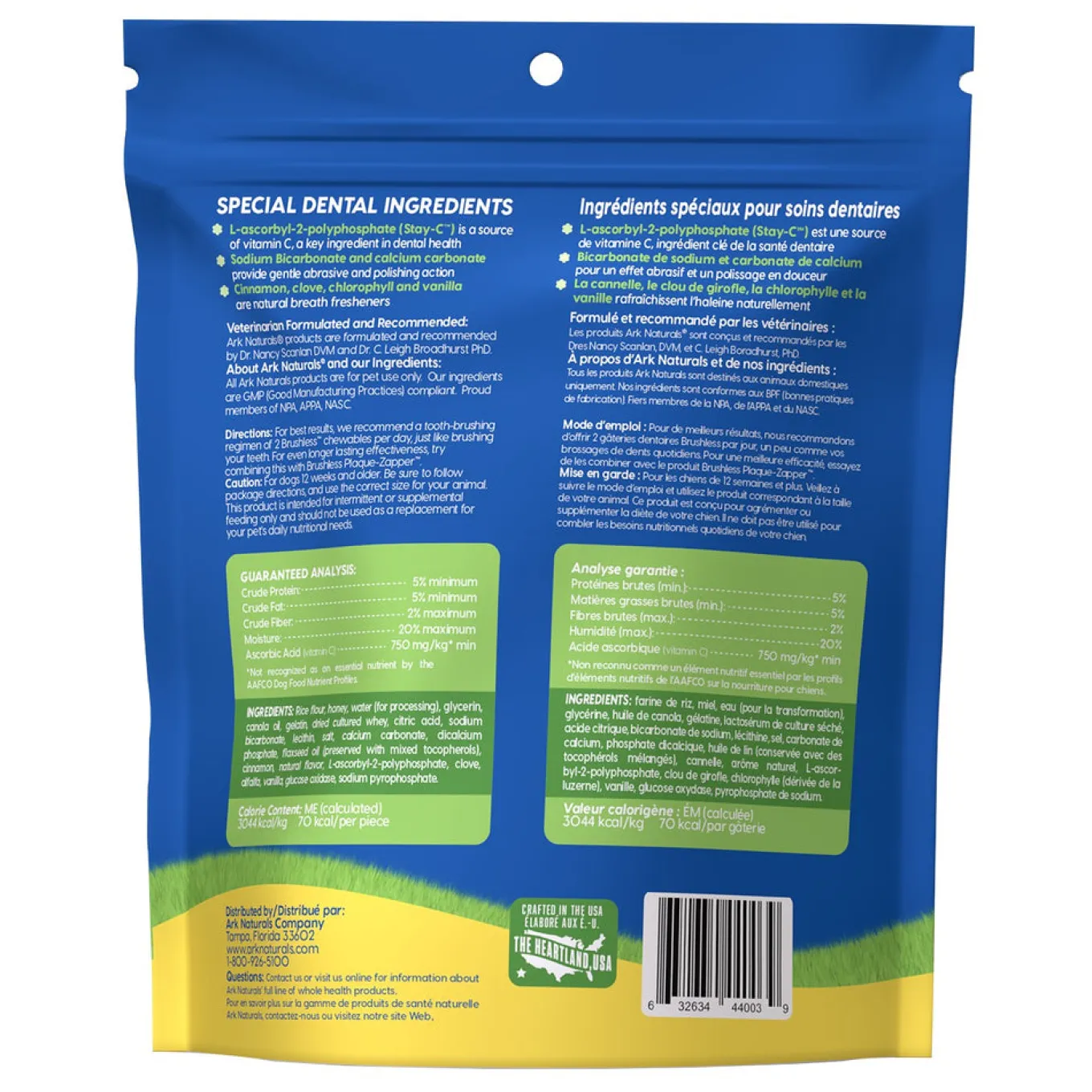 Ark Naturals Brushless Toothpaste Large Dog Chews 508 g
