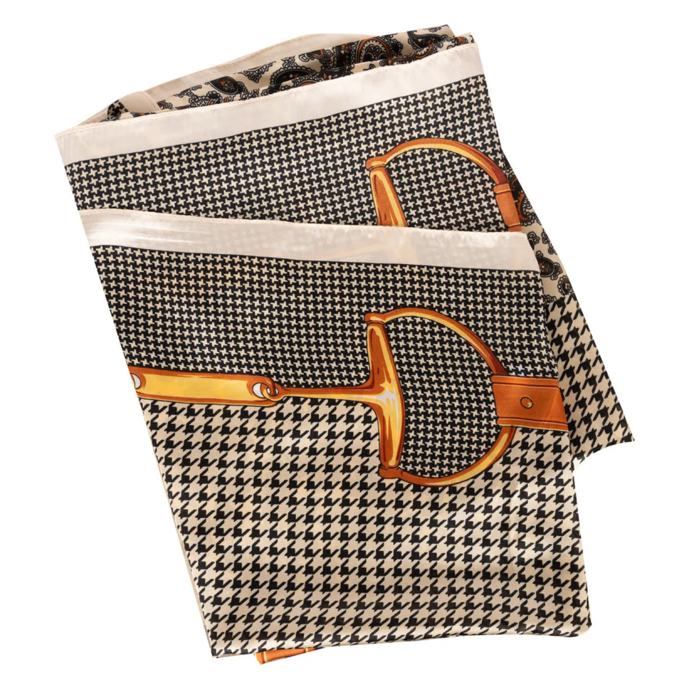 AWST Acrylic Cashmere Snaffle Bit & Houndstooth Scarf