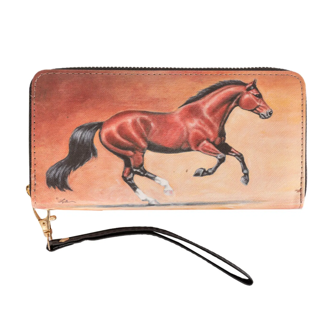 AWST Lila Bay Horse Zippered Wallet W/ Wristlet