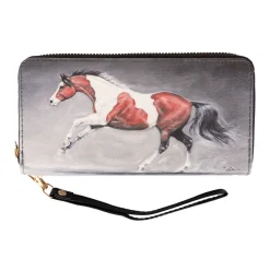 AWST Lila Paint Horse Zippered Wallet W/ Wristlet