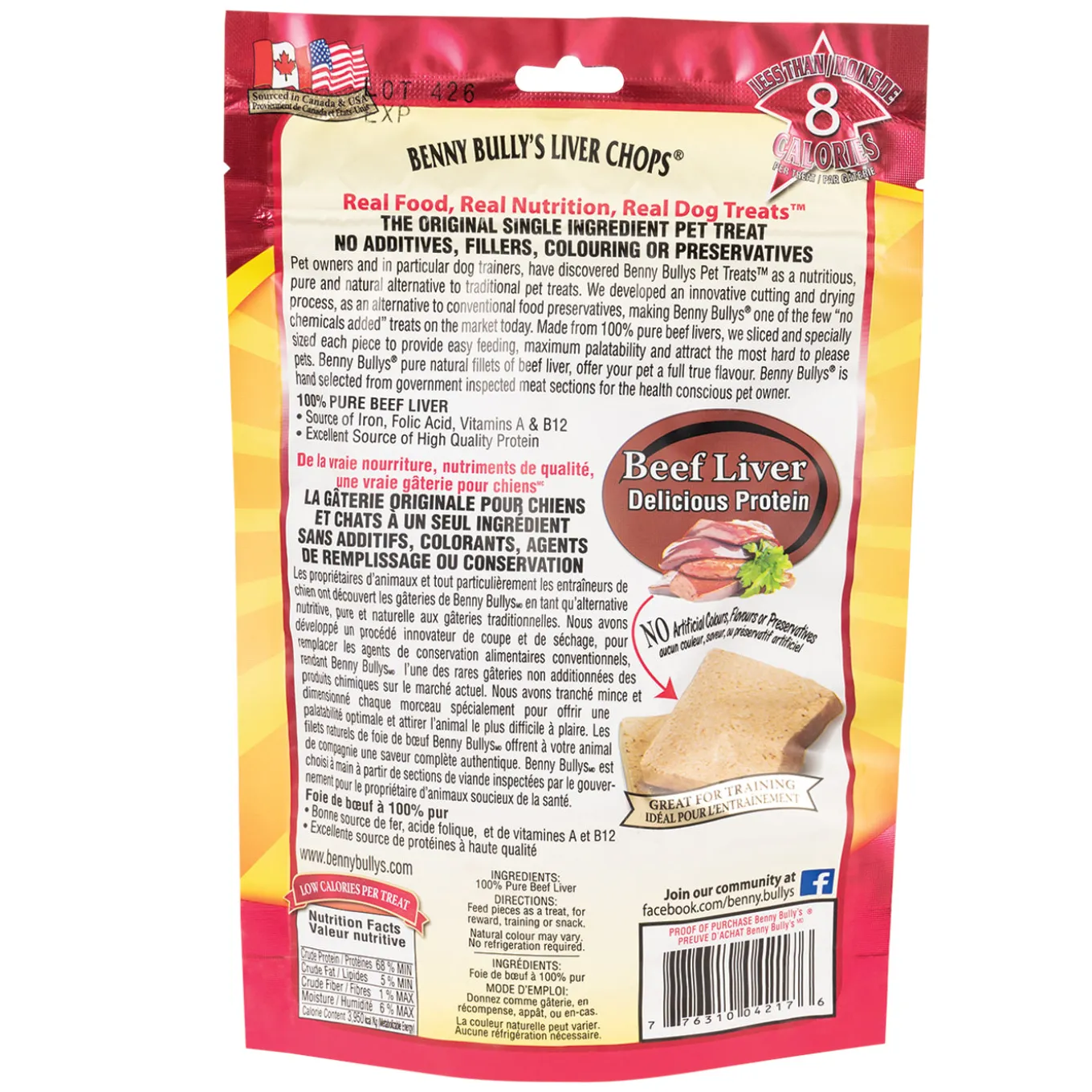 Benny Bully's Liver Chops Dog Treats 80 g