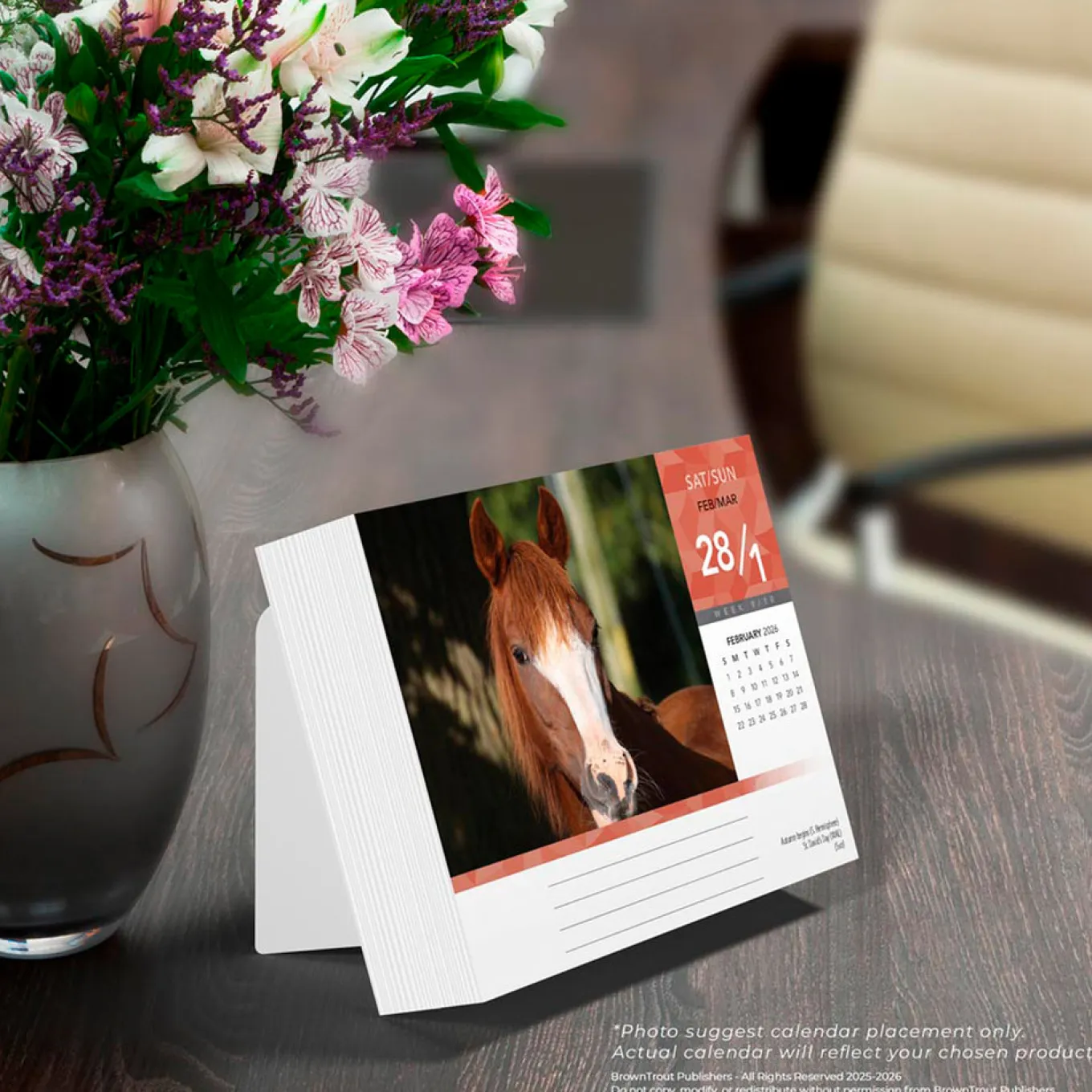 BrownTrout Horse Lovers 2026 Box Calendar