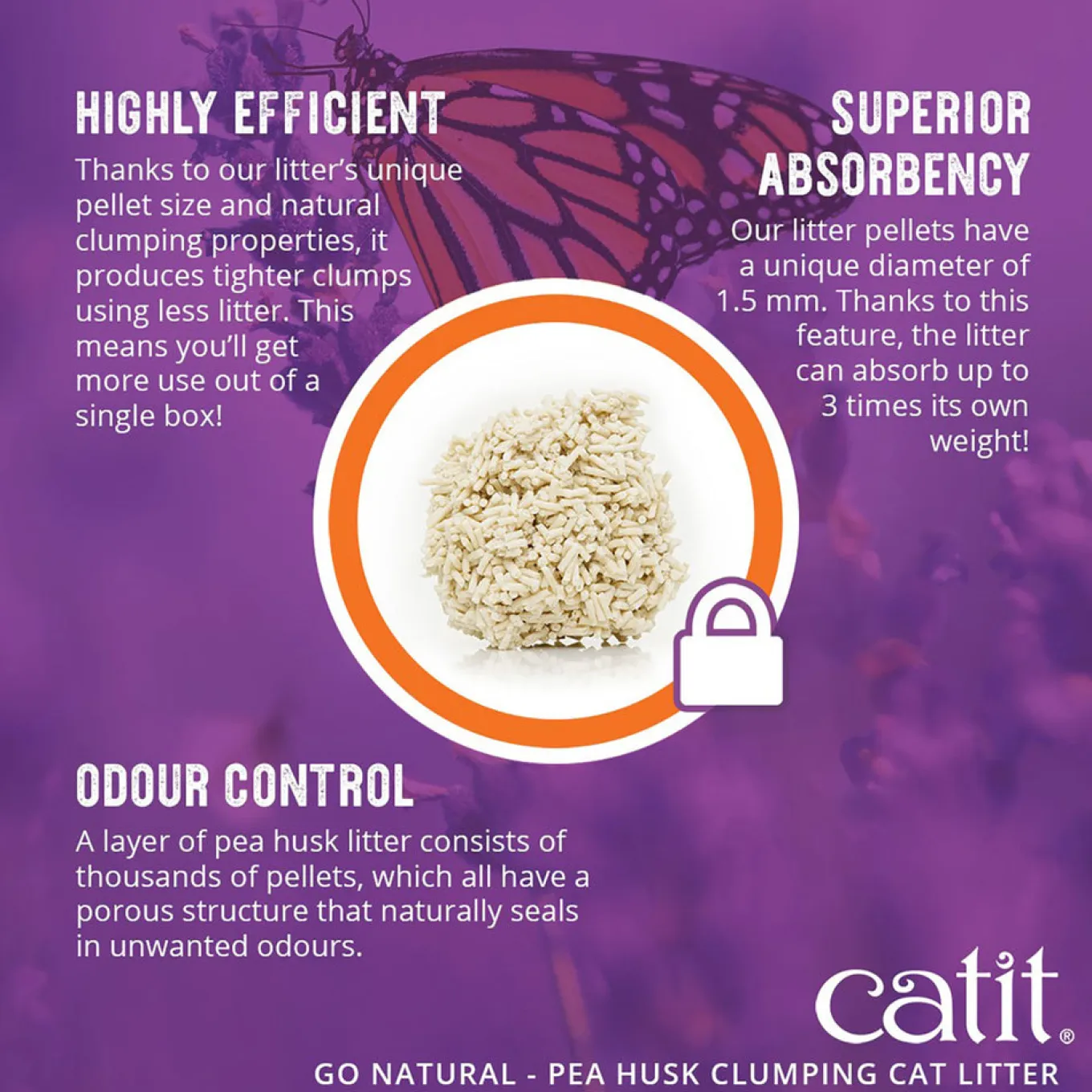 Catit Go Natural Pea Husk Vanilla Cat Litter 14 L