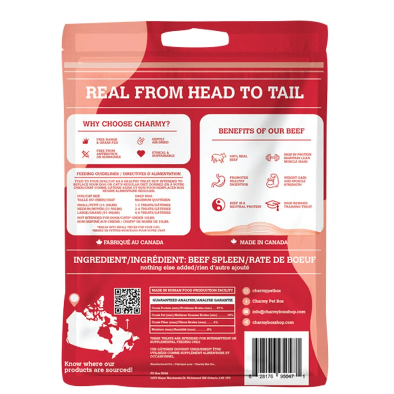 Charmy Beef Spleen Dog Treats 80 g
