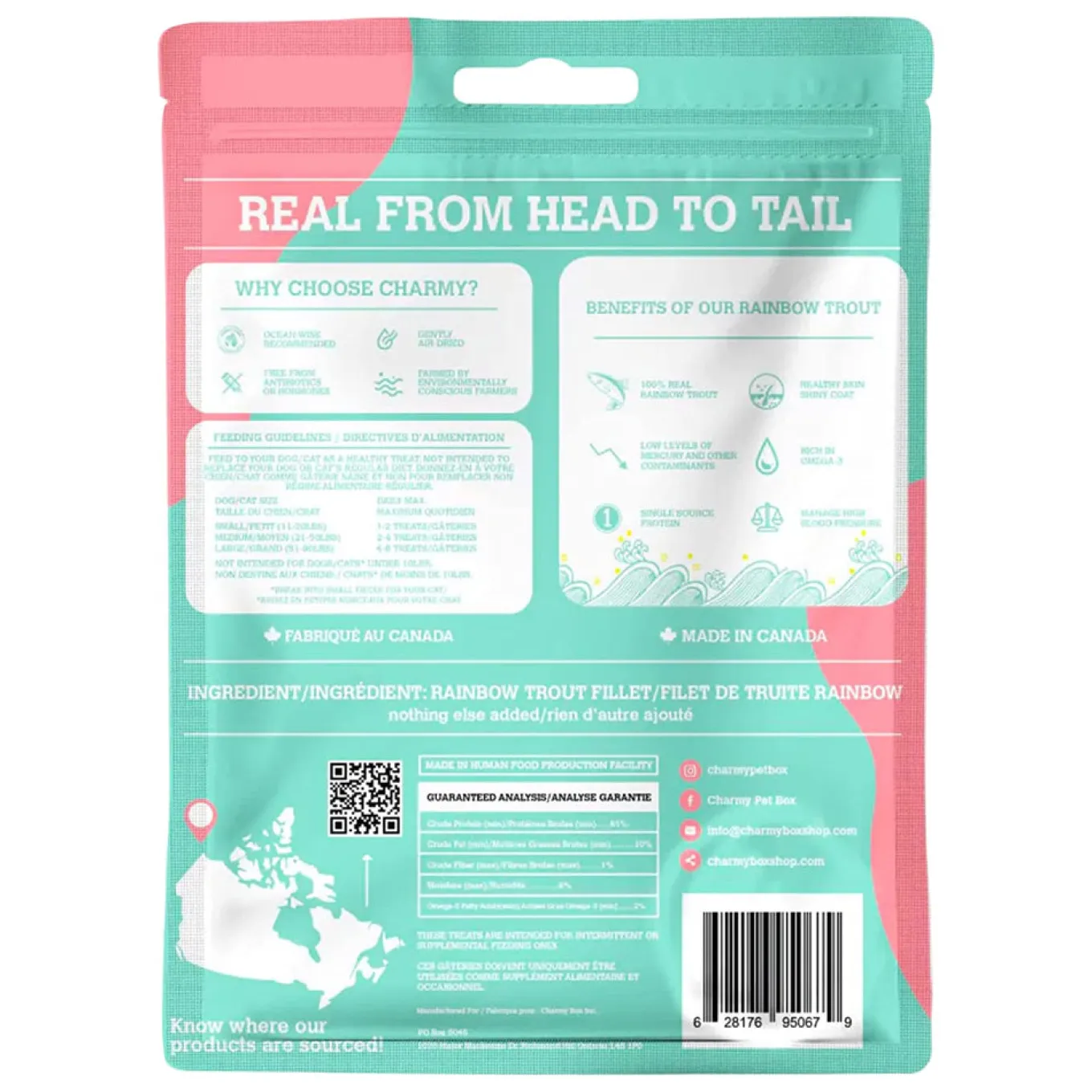 Charmy Rainbow Trout Dog Treats 75 g
