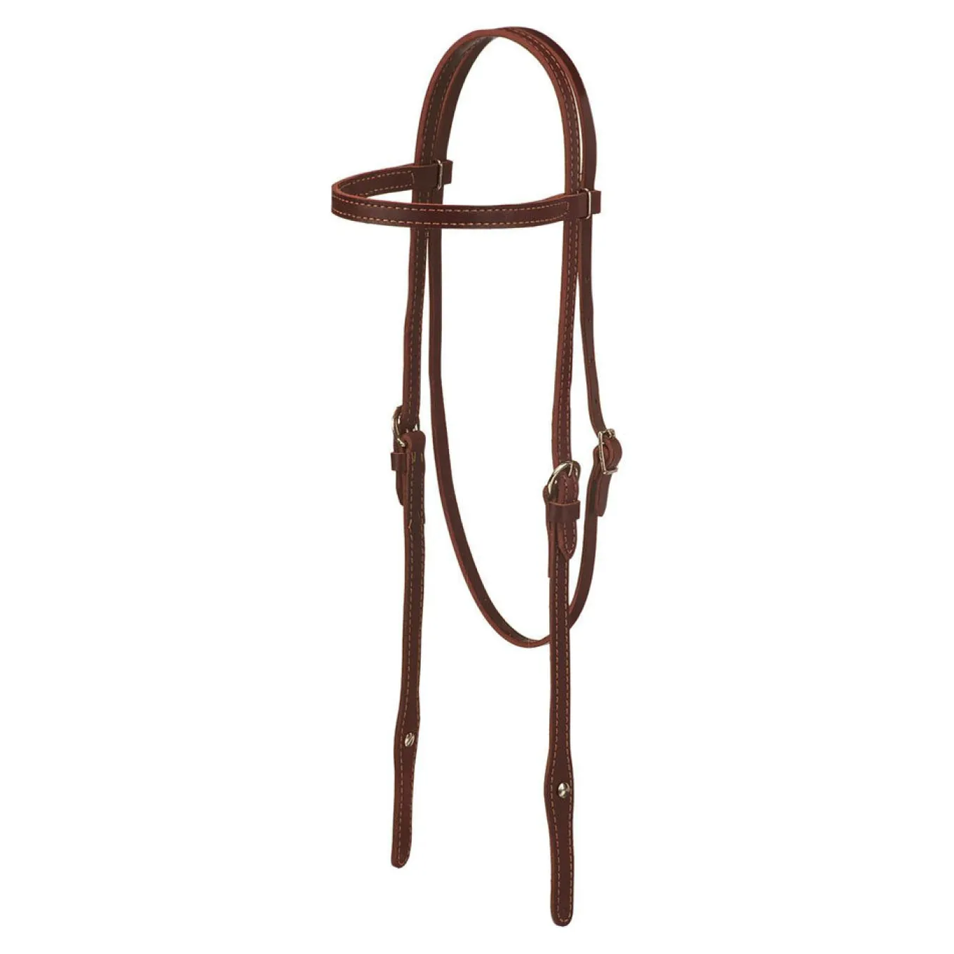 Copper Canyon Latigo Brow Band Headstall W/ Chicago Screws