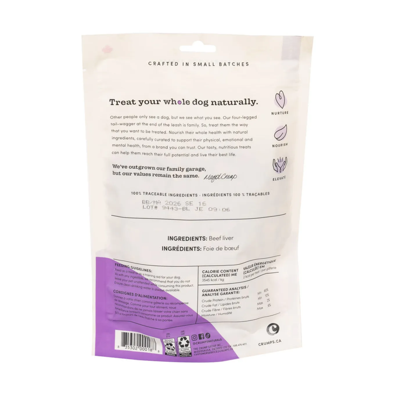 Crumps Beef Liver Bites 155 g