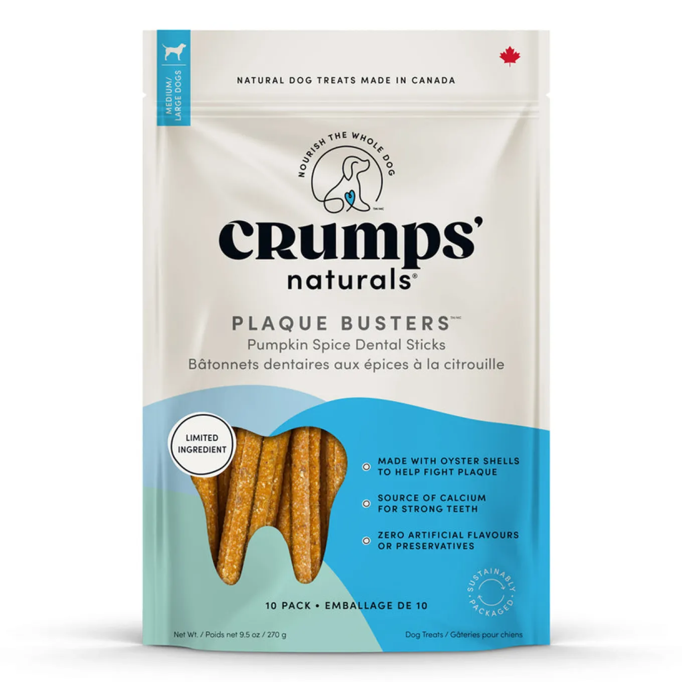 Crumps Plaque Busters Pumpkin Spice Dog Chews 18 cm
