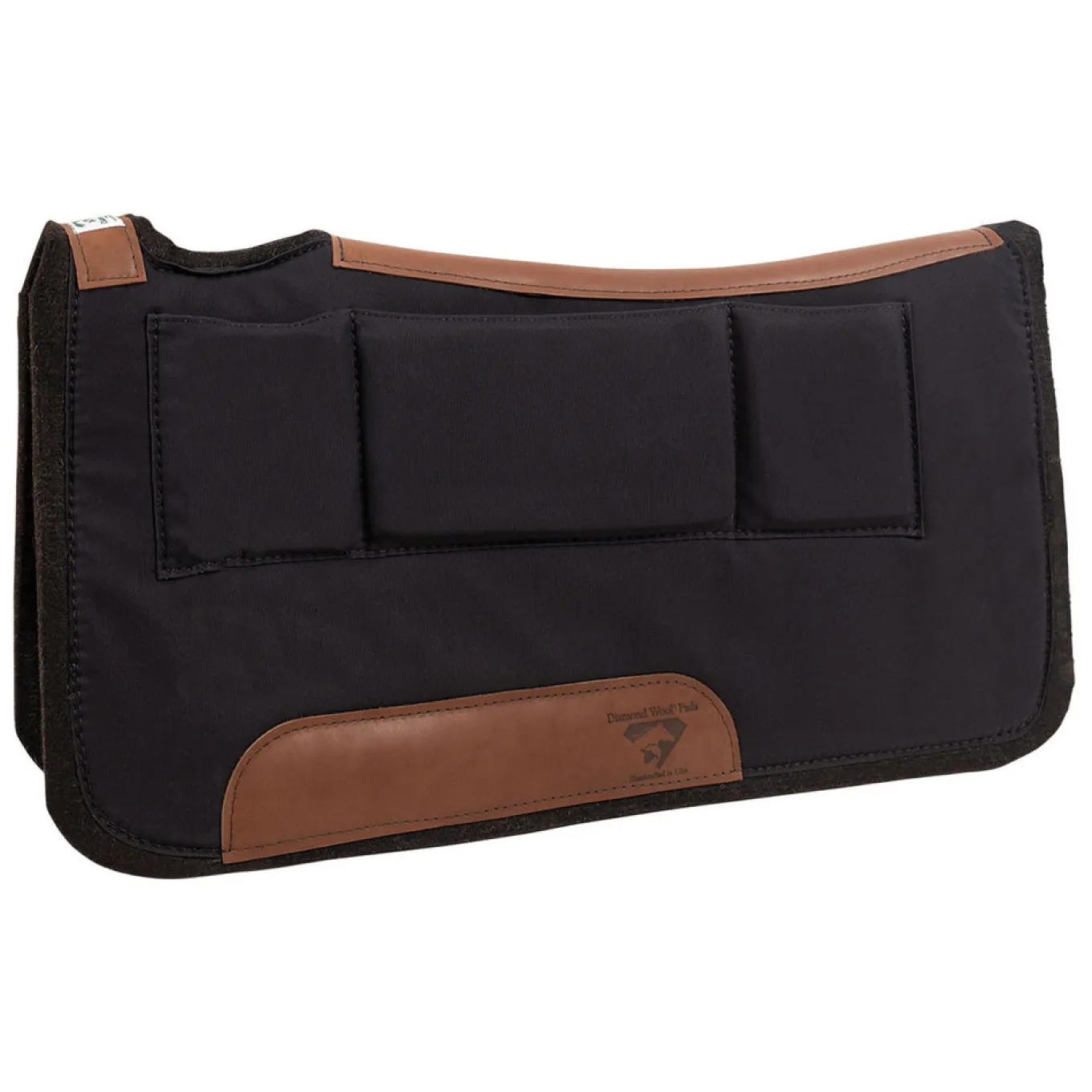 Diamond Wool Contoured Relief Western Saddle Pad