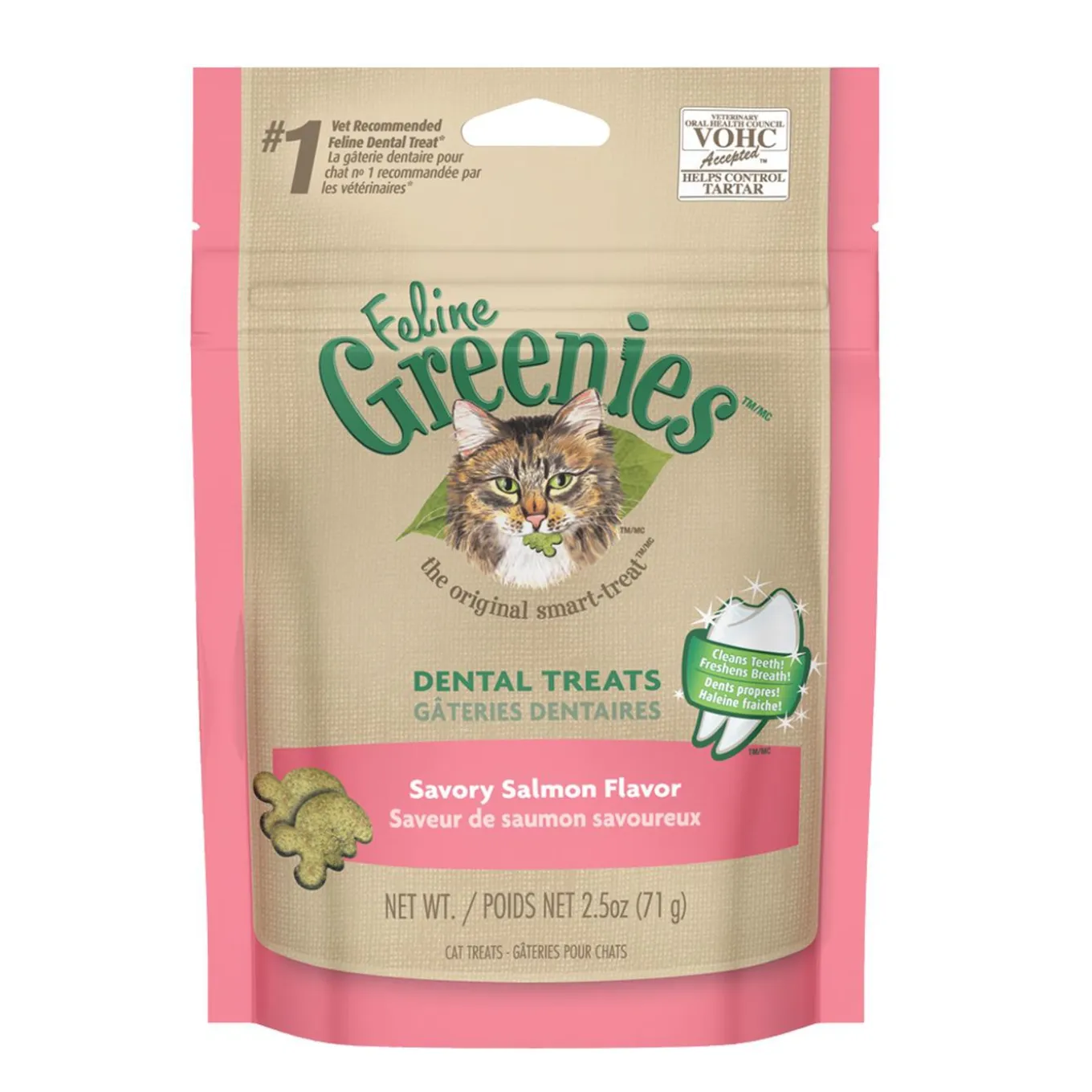 Feline Greenies Savory Salmon Cat Treats 71 g