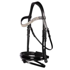 FFE Couture Patent Dressage Snaffle Bridle