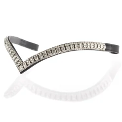 FFE Crystal V Silver Piping Dressage Snaffle Bridle