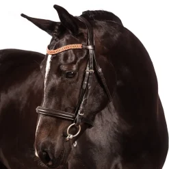 FFE Rose Gold Princess Wave Dressage Snaffle Bridle