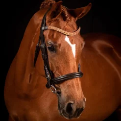 FFE Rose Gold Princess Wave Dressage Snaffle Bridle