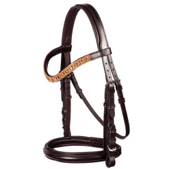 FFE Rose Gold Princess Wave Dressage Snaffle Bridle