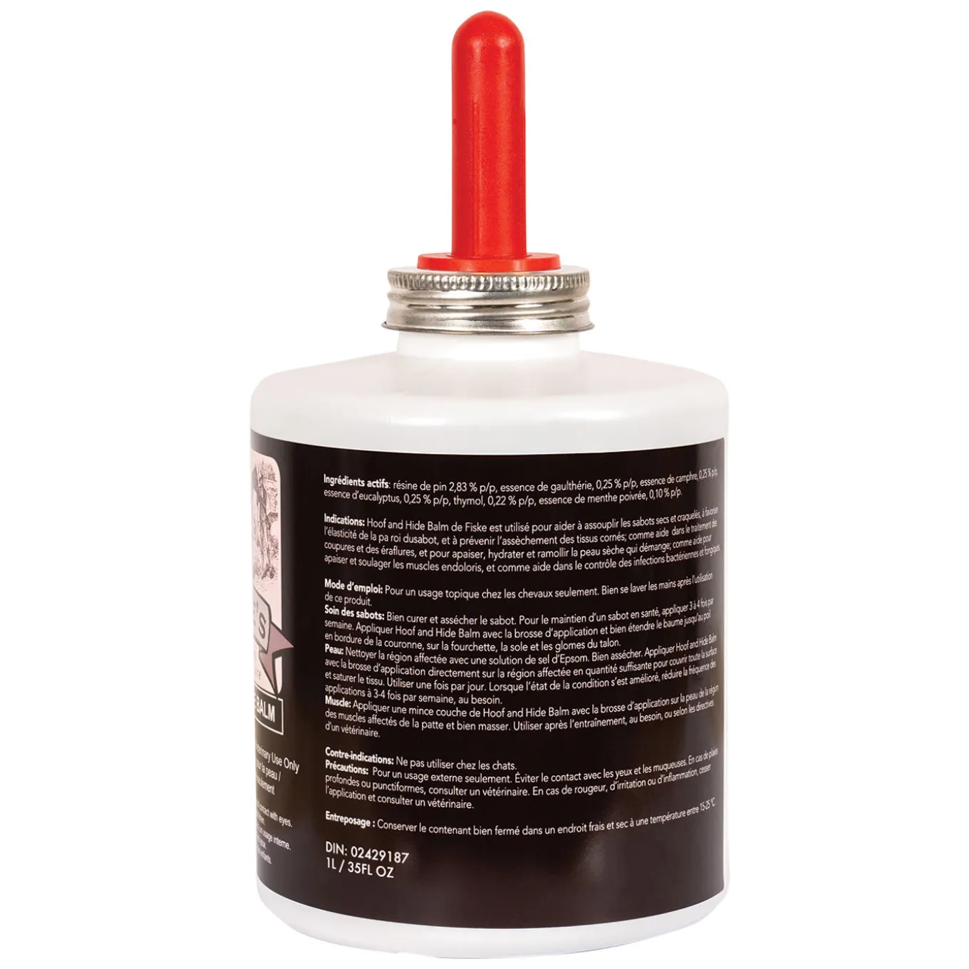 Fiske's Hoof & Hide Balm W/ Brush 1 L
