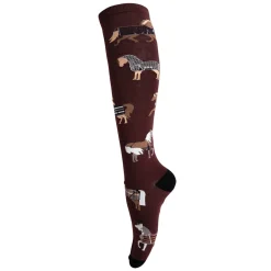 Four White Socks Vintage Blankets Knee High Socks