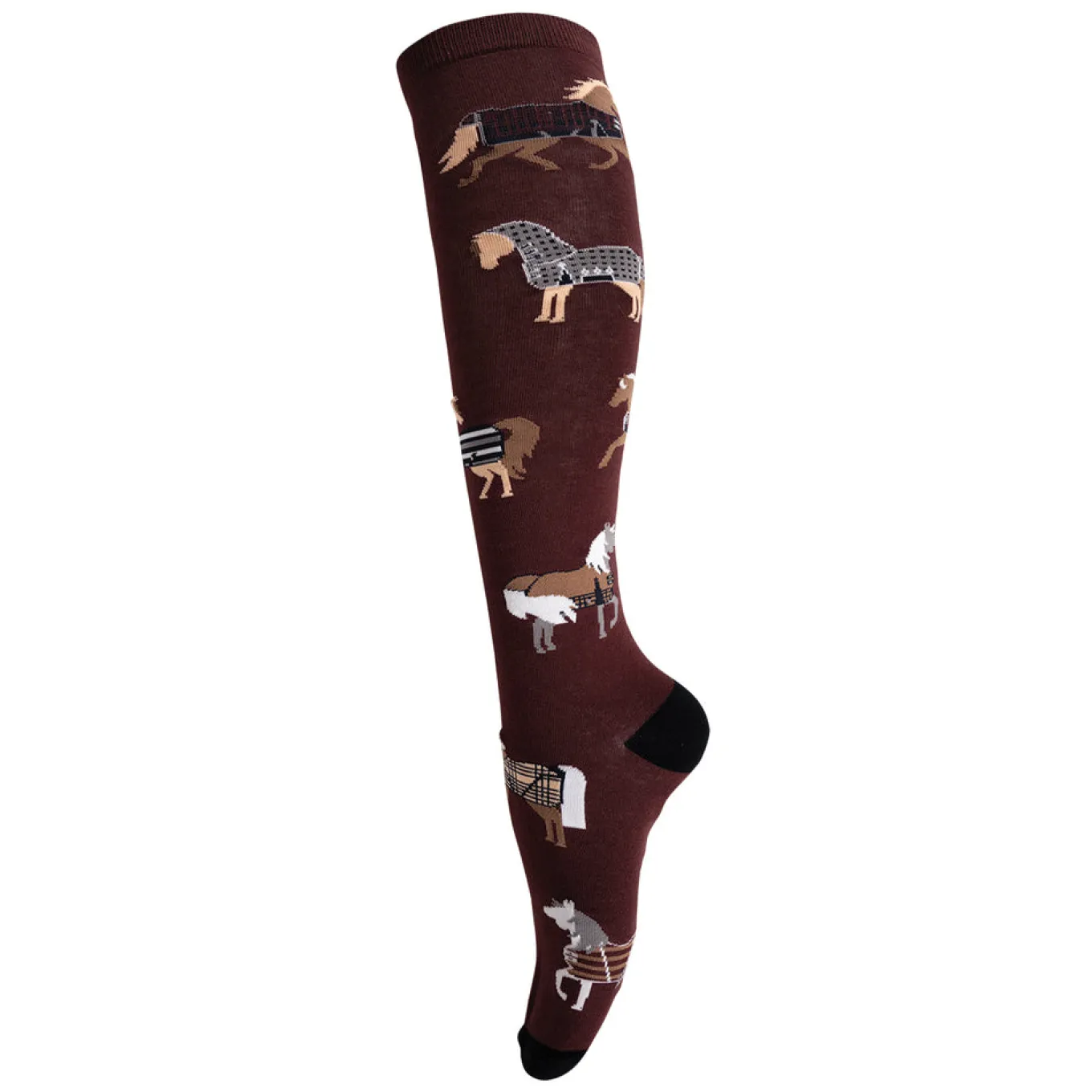 Four White Socks Vintage Blankets Knee High Socks