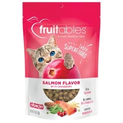 Fruitables Wildly Natural Salmon & Cranberry Crunchy Cat Treats 70 g