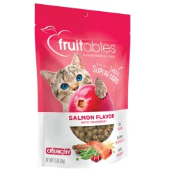 Fruitables Wildly Natural Salmon & Cranberry Crunchy Cat Treats 70 g