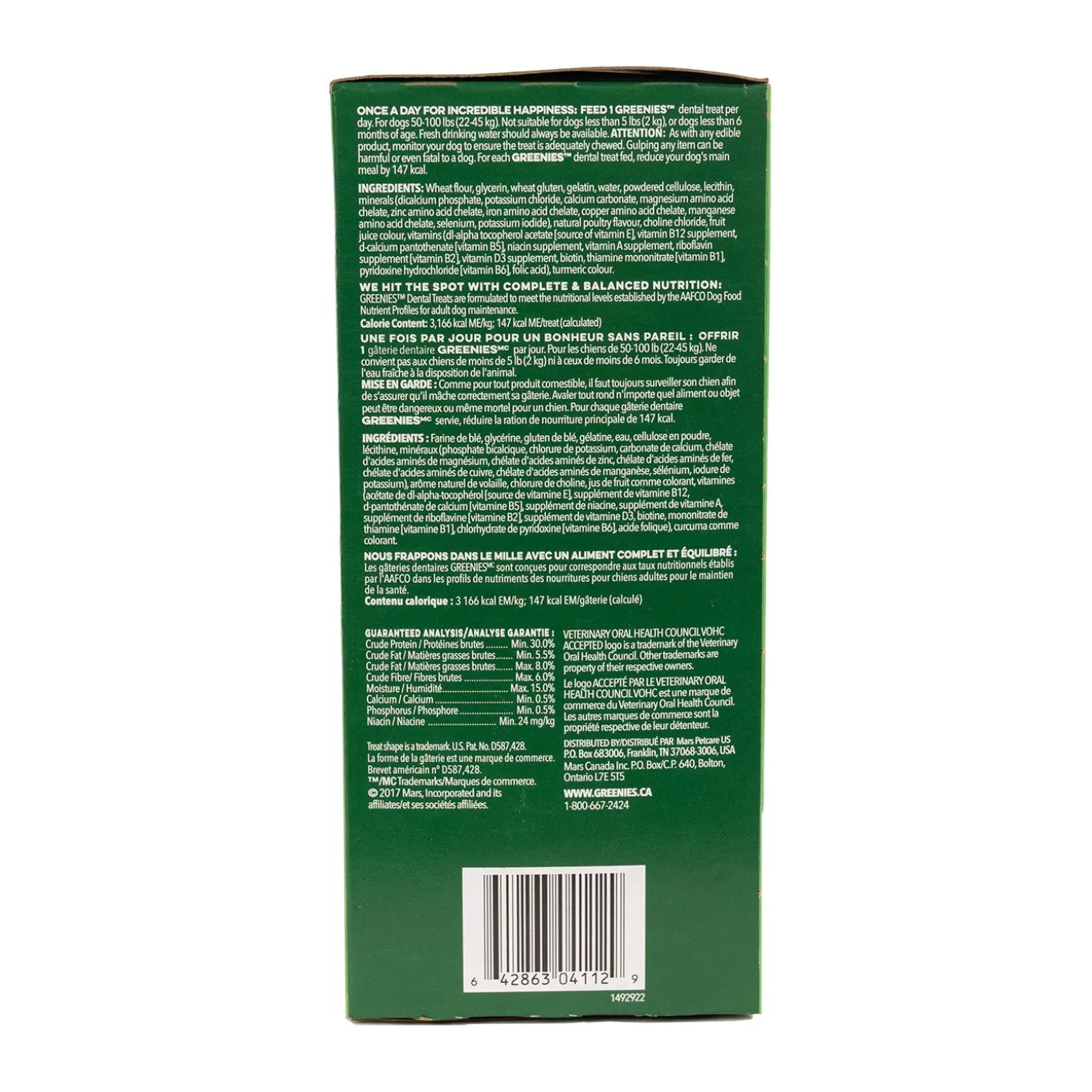 Greenies Treat Tub Pak Large Dog Treats 765 g