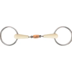 Happy Mouth Loose Ring Snaffle Bit W/ Copper Roller
