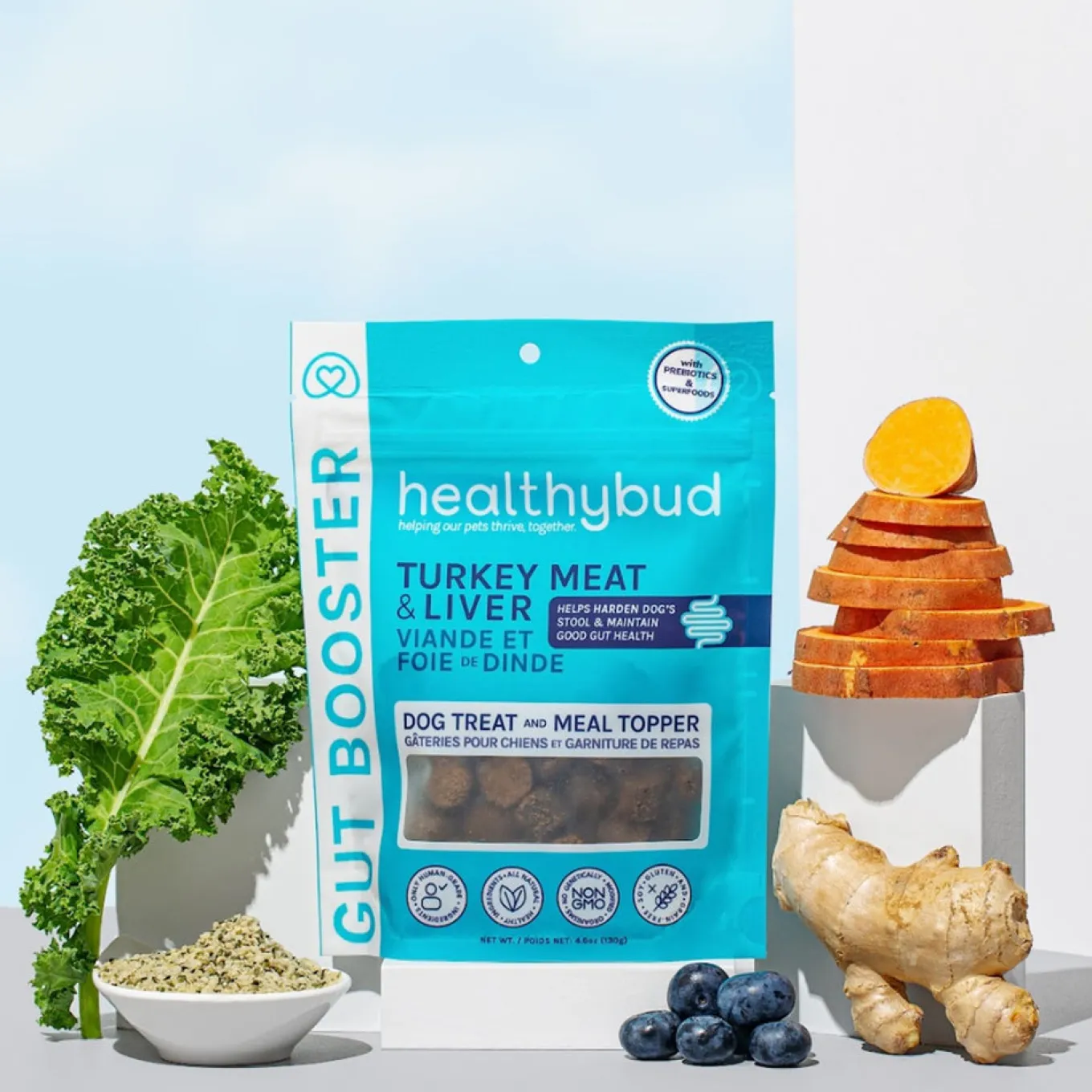 Healthybud Gut Booster Dog Supplement 130 g
