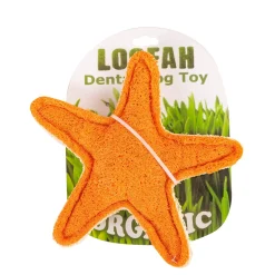 Hip Doggie Starfish Organic Loofah Dental Dog Toy