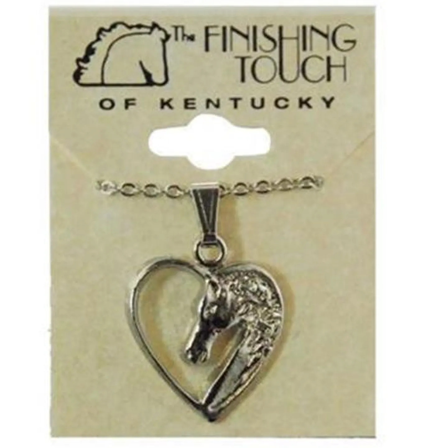 Horsehead in Heart Pendant
