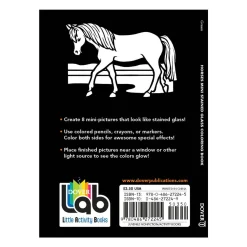 Horses Mini Stained Glass Coloring Book