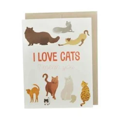 I Love Cats Greeting Card