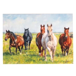 Ink on Paper Horses Painting Birthday Card