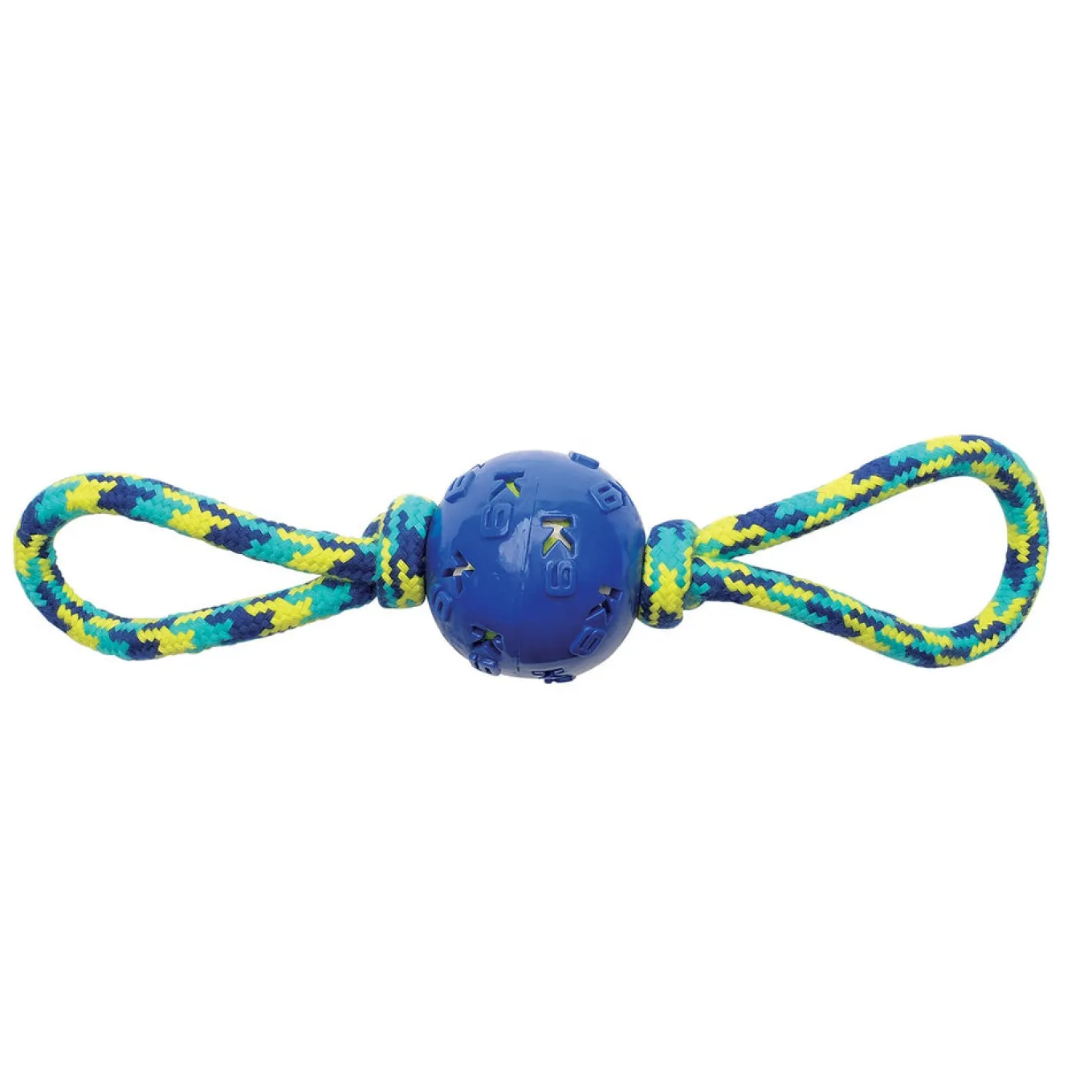 K9 Fitness by Zeus Ball Double Tug W/ TPR Encased Tennis Ball