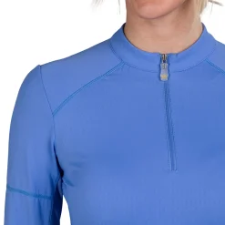 Kastel Denmark Solid Long Sleeve Paneled Quarter Zip Top