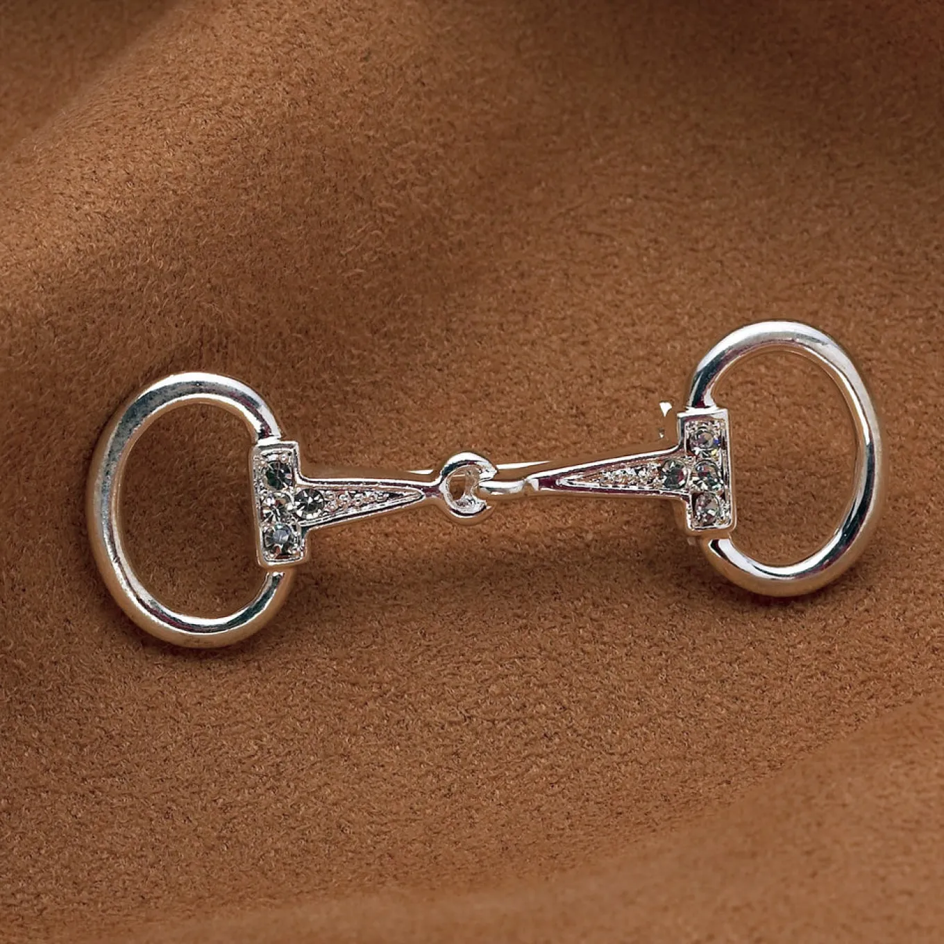 Kelley & Co. Small Rhinestone Snaffle Bit Stock Pin