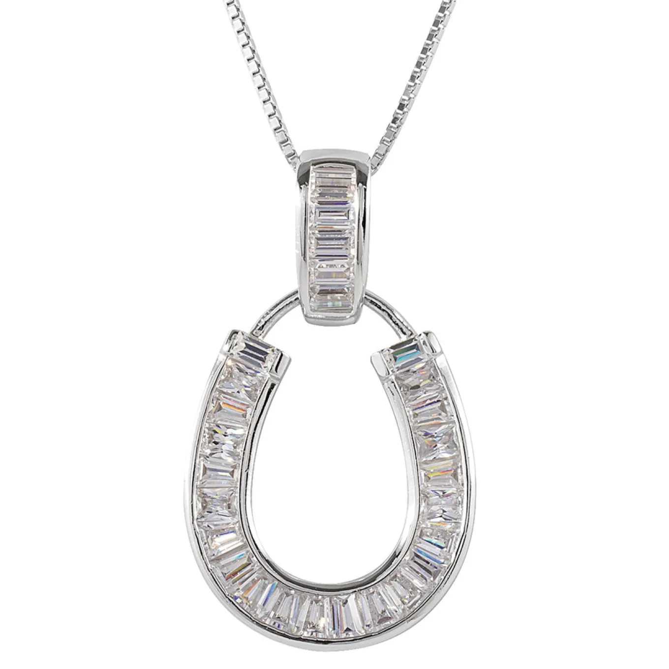 Kelly Herd Baguette Horseshoe Necklace