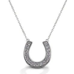 Kelly Herd Contemporary Pave Horseshoe Necklace