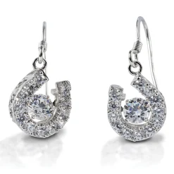 Kelly Herd Dancing Stone Horseshoe Dangle Earrings
