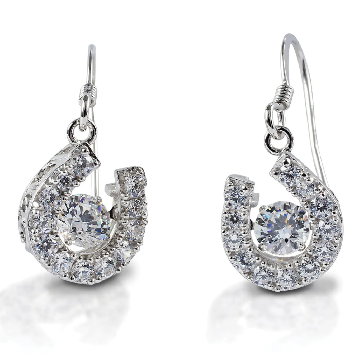 Kelly Herd Dancing Stone Horseshoe Dangle Earrings
