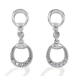 Kelly Herd Eggbutt Dangle Earrings