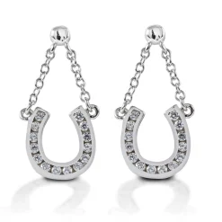Kelly Herd Horseshoe Dangle Earrings