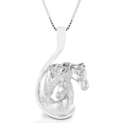 Kelly Herd Mare & Foal Head Necklace