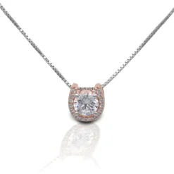 Kelly Herd Rose Gold Plated Horseshoe Necklace