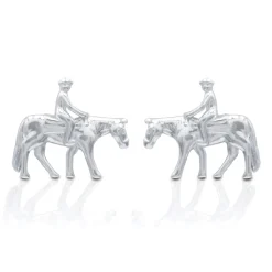 Kelly Herd Western Pleasure Horse W/ Rider Earrings