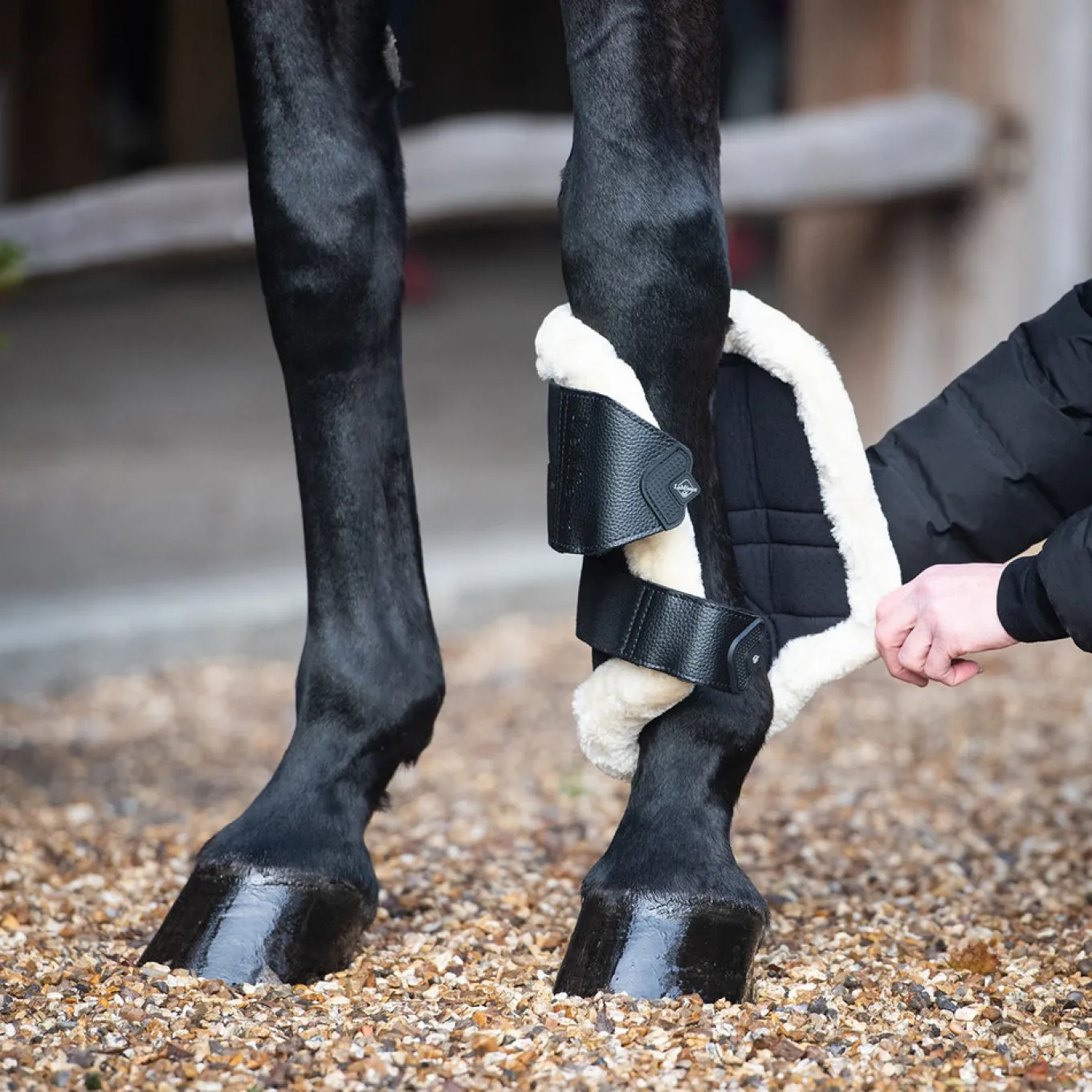 LeMieux Fleece Edged Mesh Brushing Boots