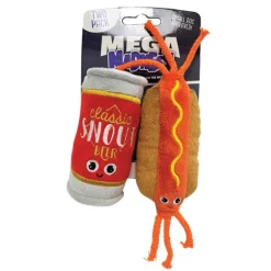 Mega Madness Beer & Hotdog Small Dog Toys - 2 Pack