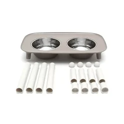 Messy Mutts Elevated Double Feeder Adjustable Height Dog Bowl