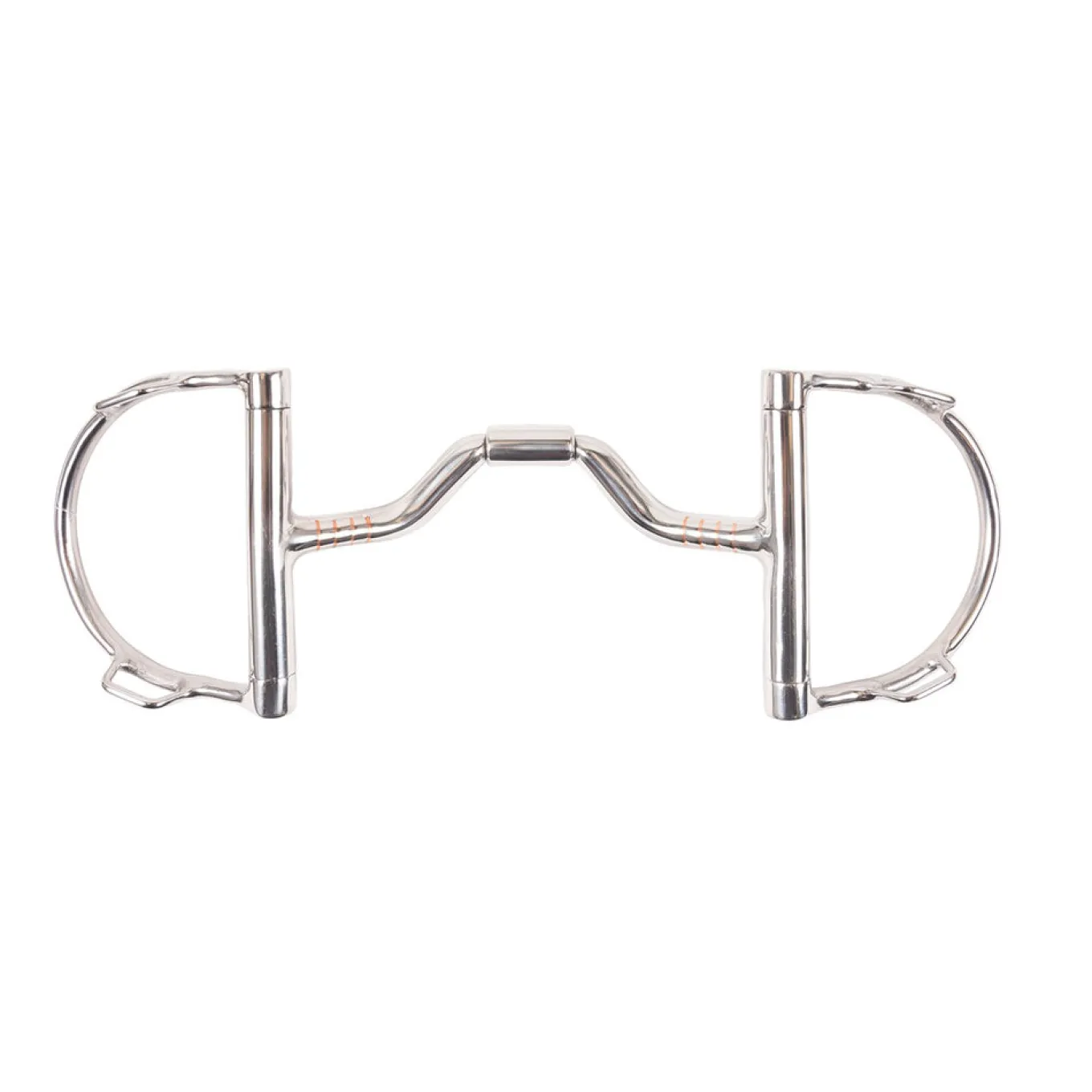 Metalab Copper Inlay Ported Dee Ring Snaffle Bit W/ Hooks